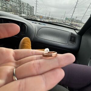 Elegant JVL Jewelry Rose Gold Plated Tungsten Women's Wedding Band